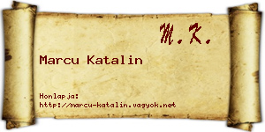 Marcu Katalin névjegykártya